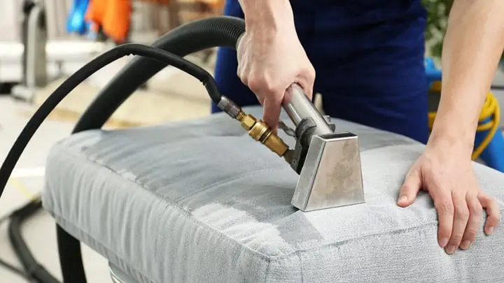 Upholstery cleaning detail photo